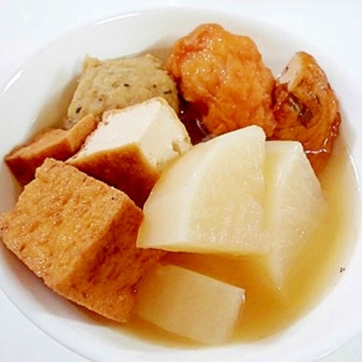 揚げかまぼこと厚揚げと大根のおでん風煮物 レシピ 作り方 By V るん 0394 楽天レシピ 揚げかまぼこと厚揚げと大根のおでん風煮物 レシピ 作り方 By V るん 0394 楽天レシピ